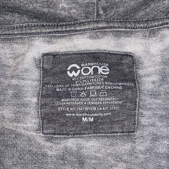 WAREHOUSE One Full Zippered Hoodie Faded Grey  Women’s Matching Set (Medium) - Picture 3 of 12